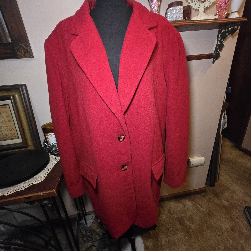 Women's Jacket Lux Lord & Taylor Beautiful Red